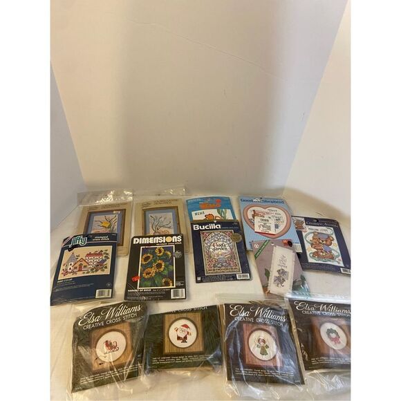 Summer Crafts  Cross Vintage stitch lot Bucilla, Disney, Dimensions, Sunset, & F - Picture 1 of 6